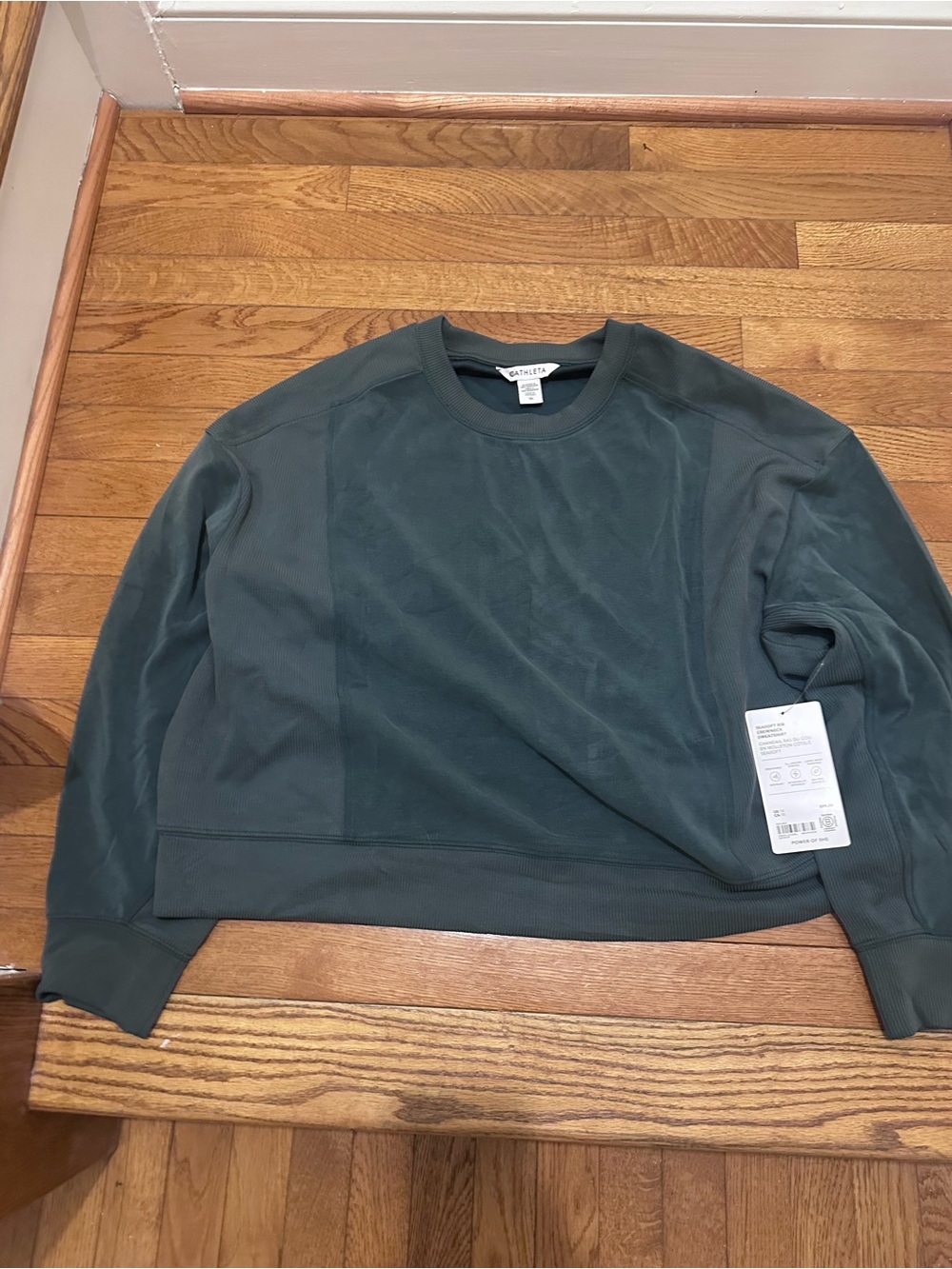 Athleta women’s Crewneck Sweatshirt in Deep Teal